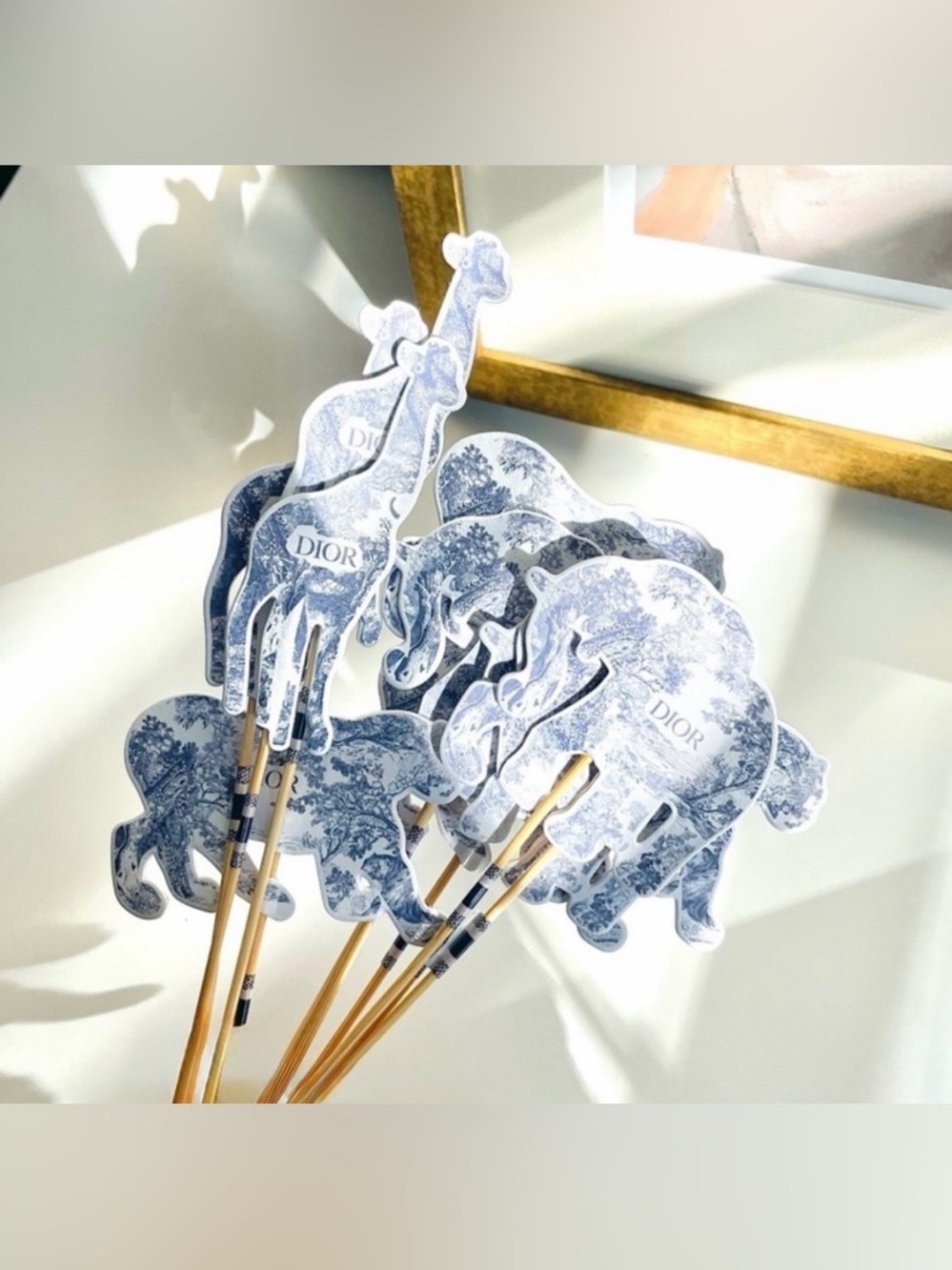 Limited Edition Dior Animal Decorative Sticks/ Cake Toppers w Fragrance - Picture 2 of 3